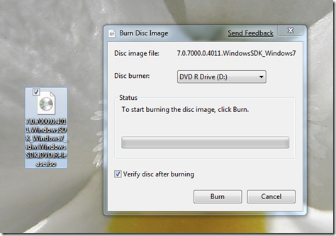 burn disc image