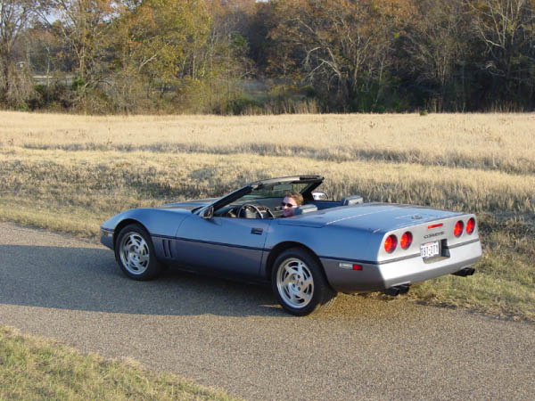 Scott Cook in his dad's Corvette